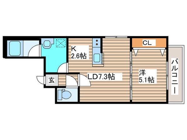 Cheval北10条の物件間取画像